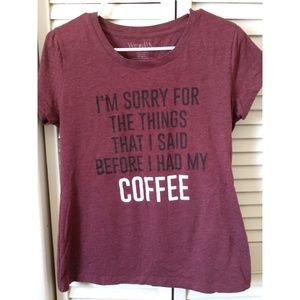 Wound Up Burgundy Coffee T-Shirt XL  ﻿